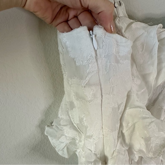 NWT BHLDN Jia Lace Gown Maxi Ruffle White Dress SZ US 14 - Picture 8 of 9